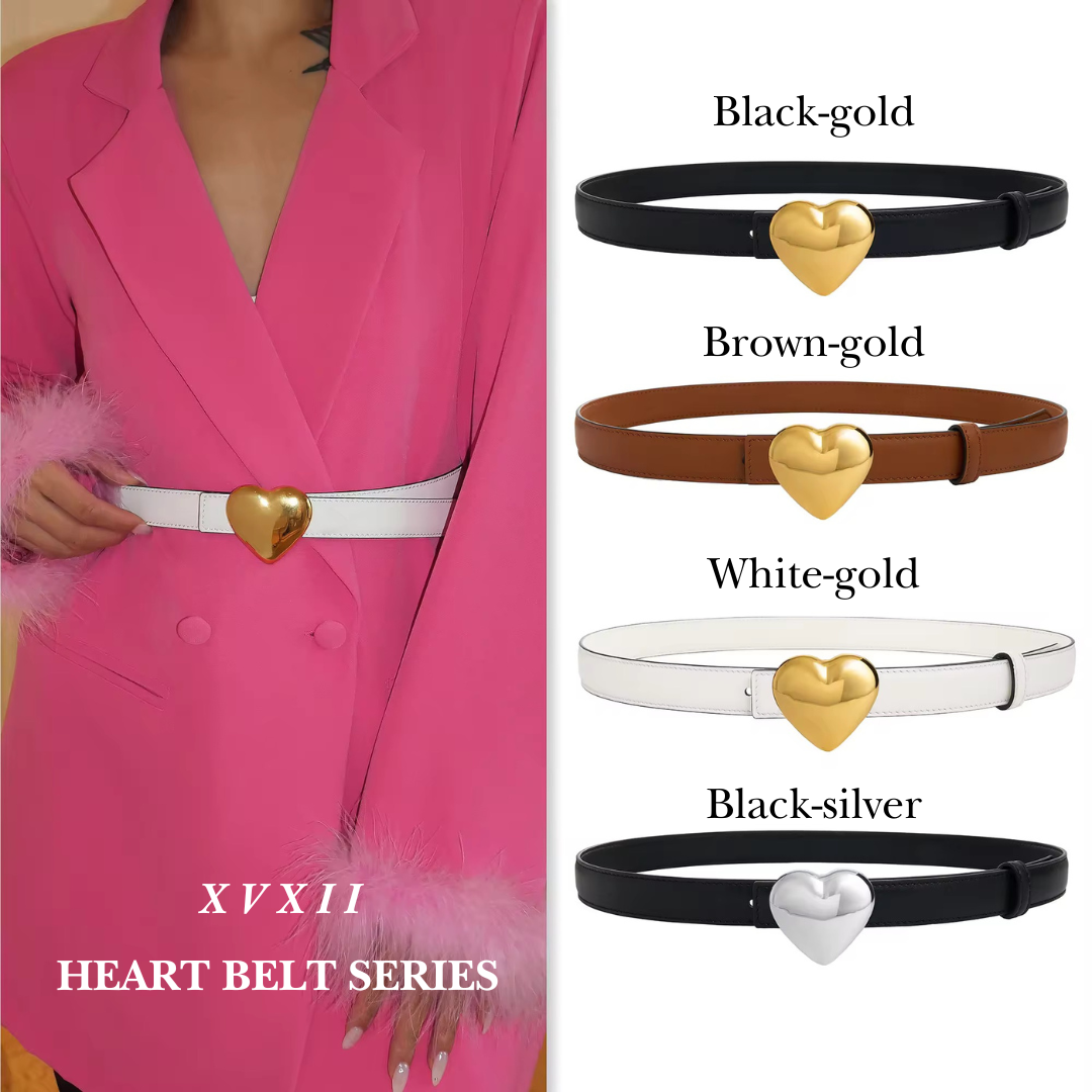 Heart buckle belts