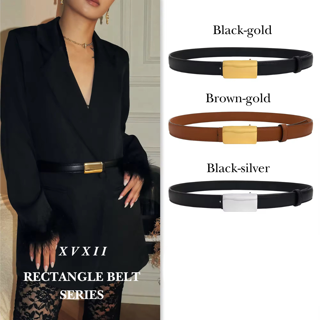 Rectangle buckle belts