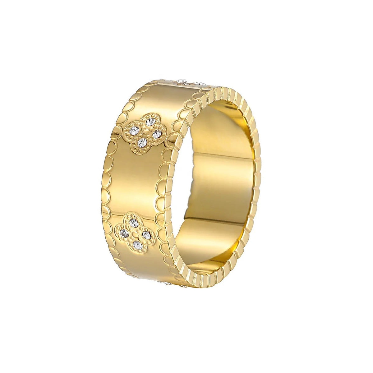 Clover band ring