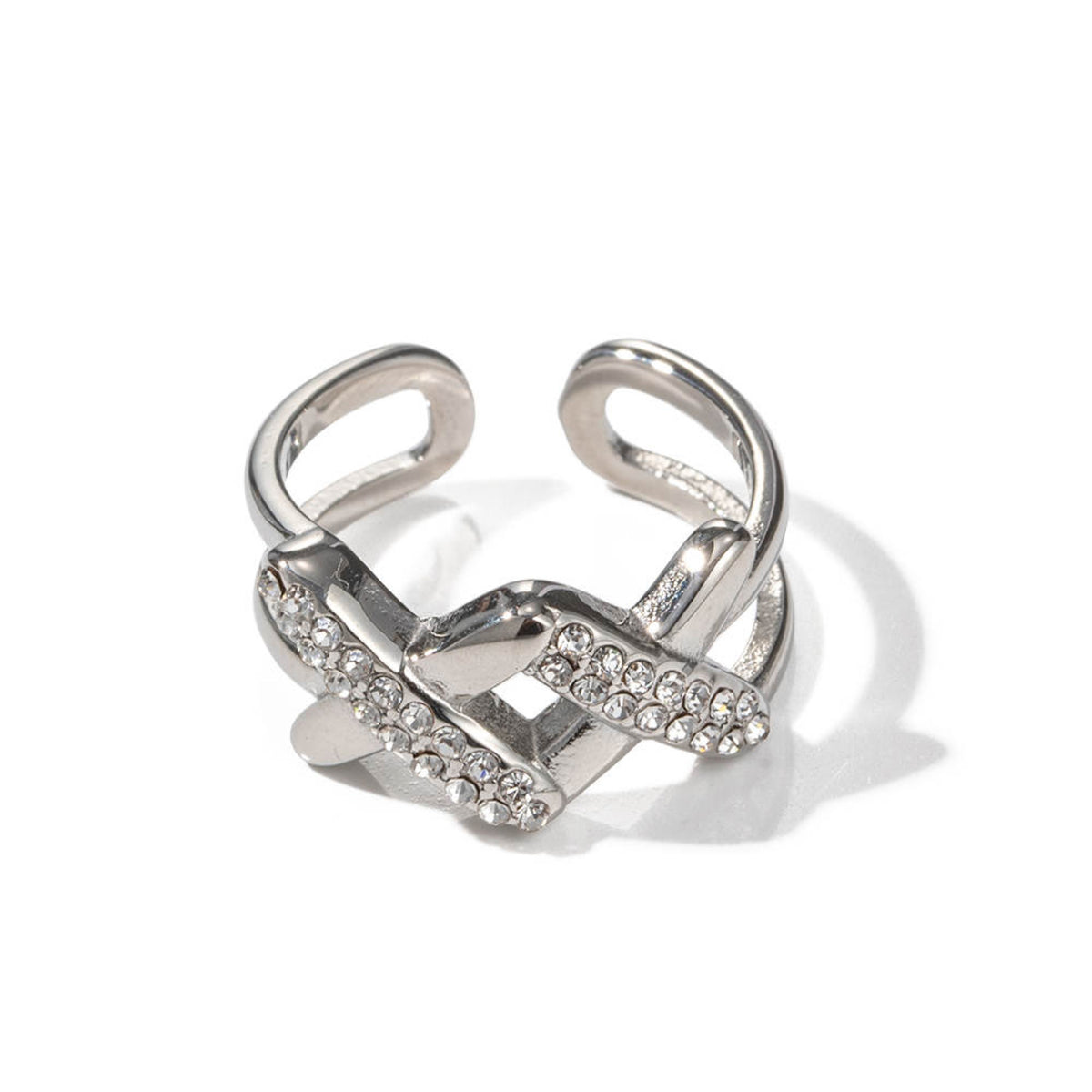 Diamond braid ring