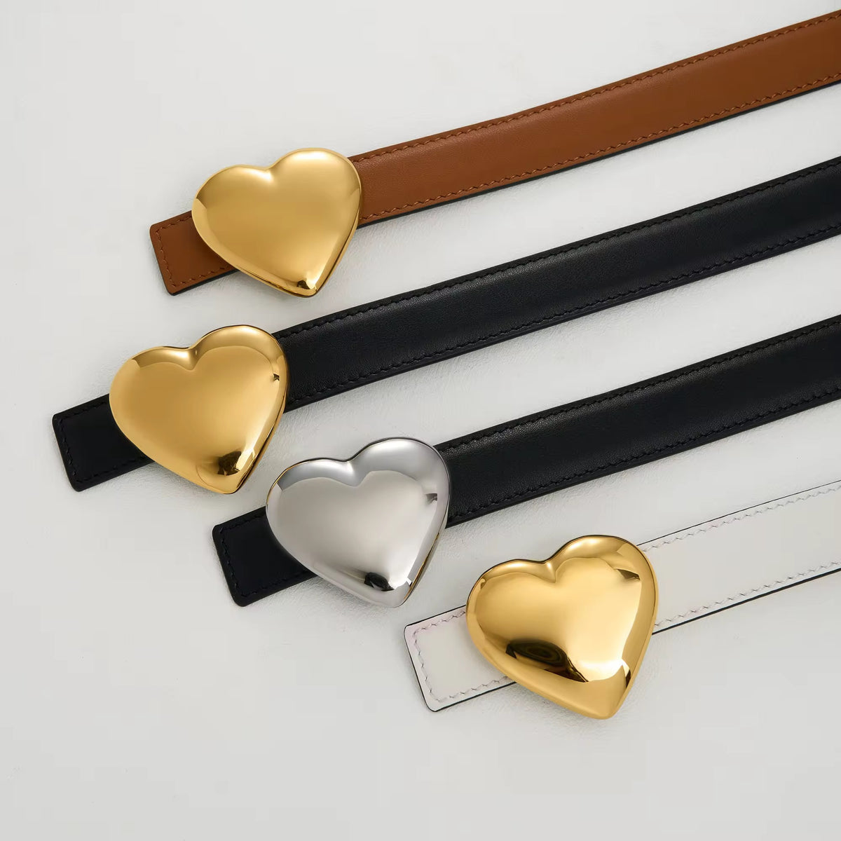 Heart buckle belts