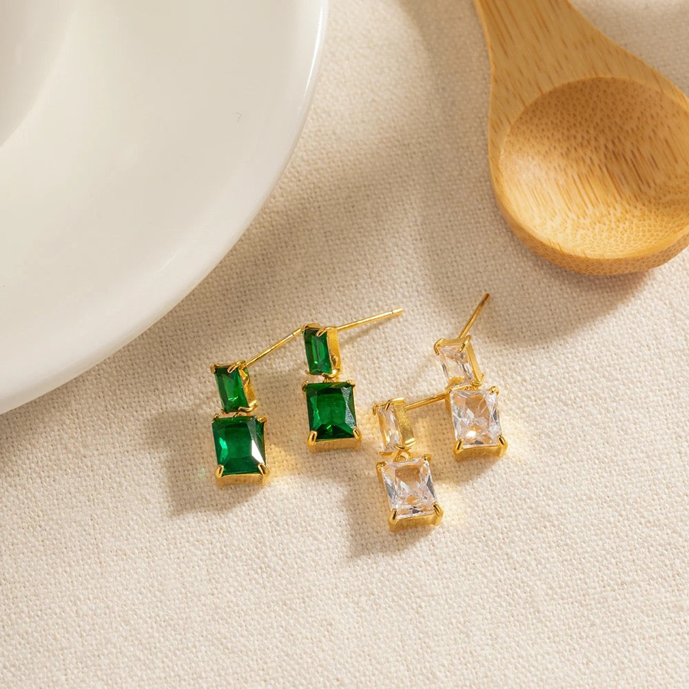 Wifey studs (green)