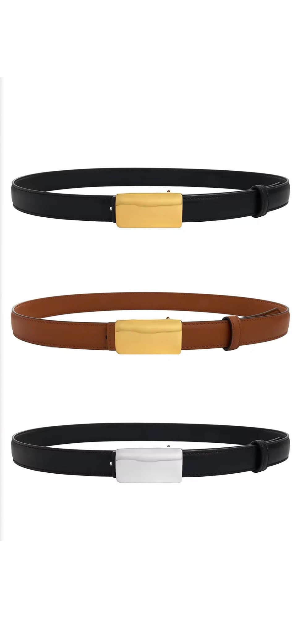 Rectangle buckle belts