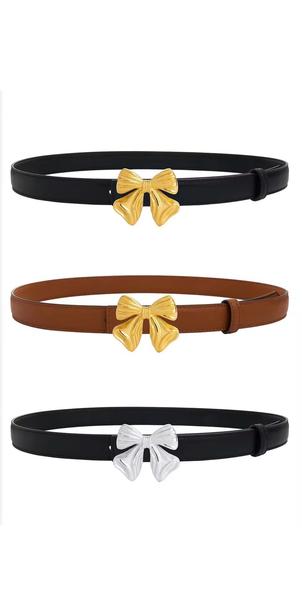 Ribbon buckle belts