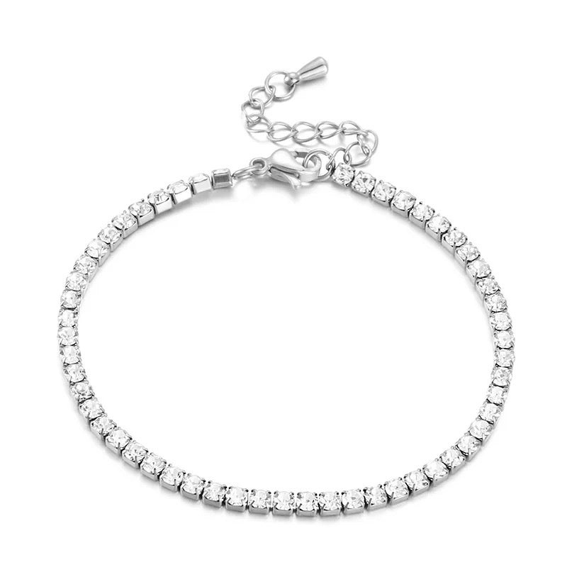 Thin tennis bracelet